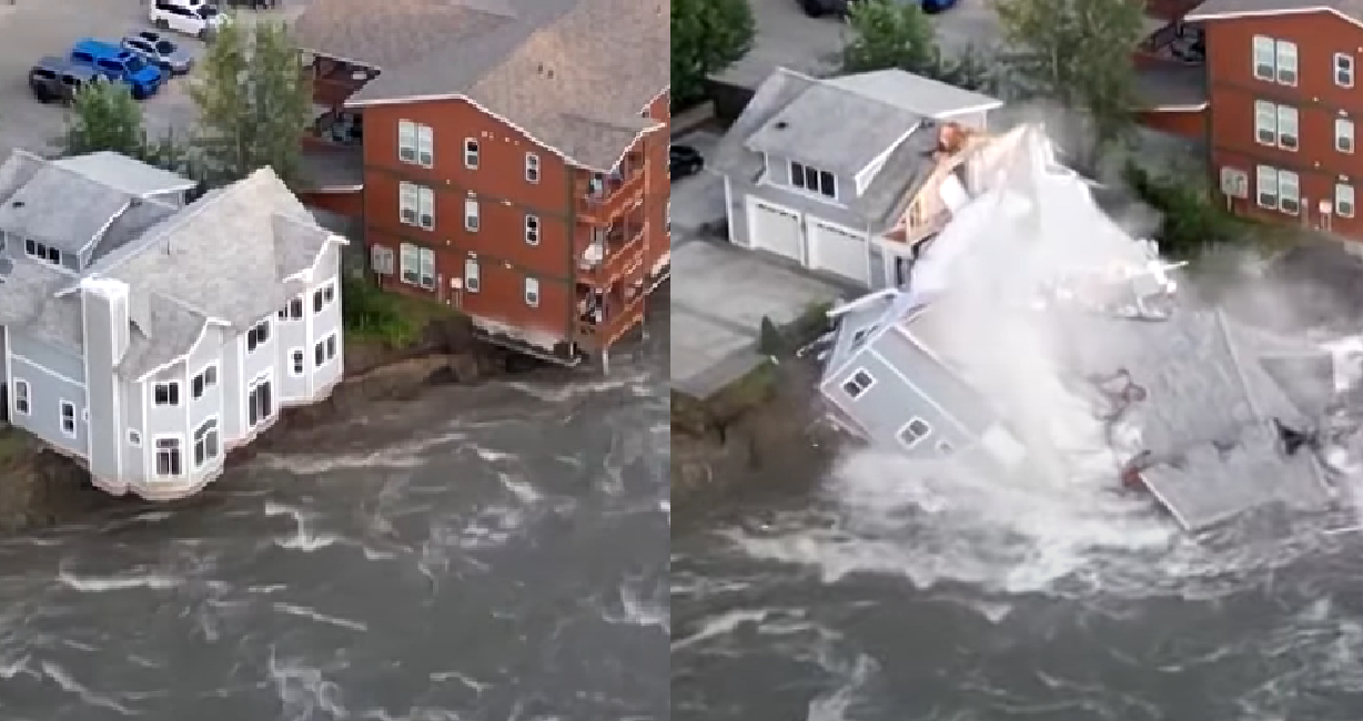 VIDEO. O casă a fost înghițită de râul Mendenhall în Alaska. Autoritățile au emis ordine de evacuare pentru locuitorii orașului