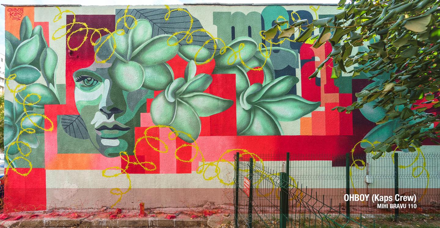 Bucureștiul prinde culoare prin graffiti. Arta urbană înfrumusețează gangurile blocurilor din Sectorul 2