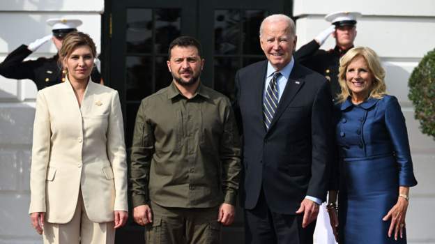 FOTO. Zelenski a ajuns la Casa Albă. Președintele Ucrainei va avea discuții cu Joe Biden