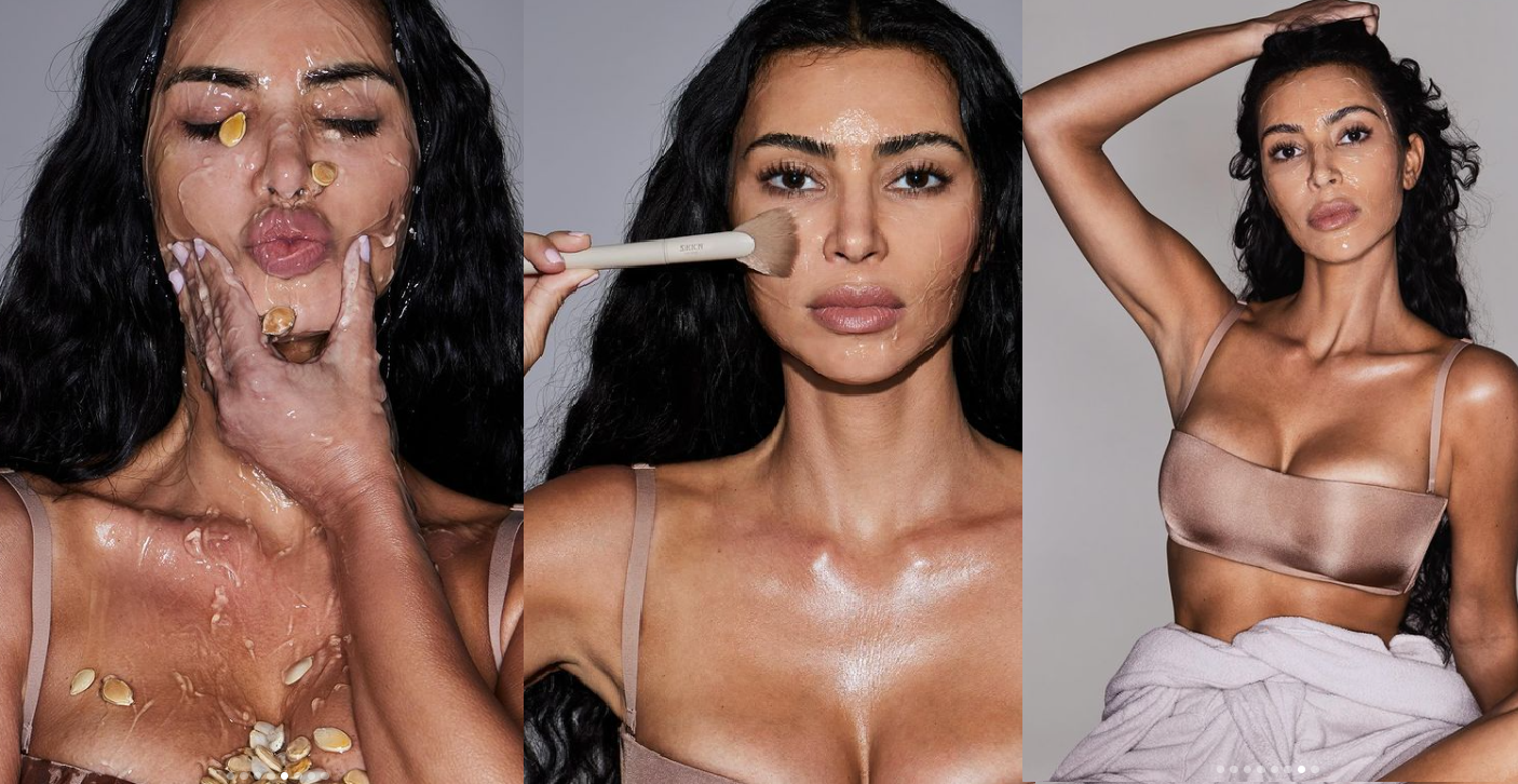 Kim Kardashian testează în premieră o nouă mască exfoliantă