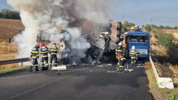 FOTO-VIDEO. Accident grav pe drumul european E70. Desfășurare masivă a forțelor de salvare, inclusiv cu 2 elicoptere