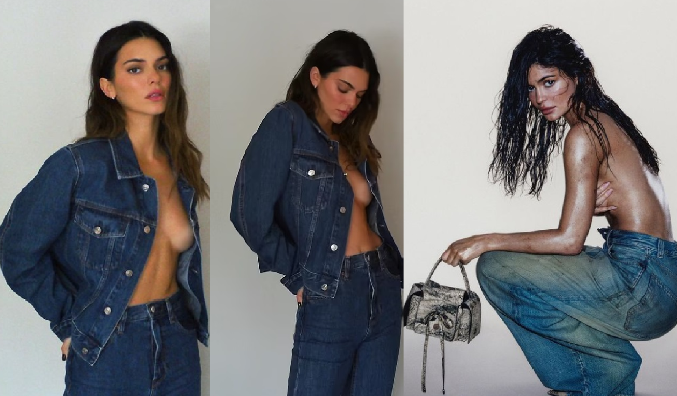 FOTO-VIDEO. Kylie Jenner, pictorial îndrăzneț. A pozat topless într-o campanie ce promovează o colecție denim