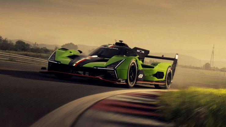 Lamborghini SC63, apreciat în timpul festivalului Goodwood Festival of Speed. Modelul atinge suta de kilometri în 2,5 secunde