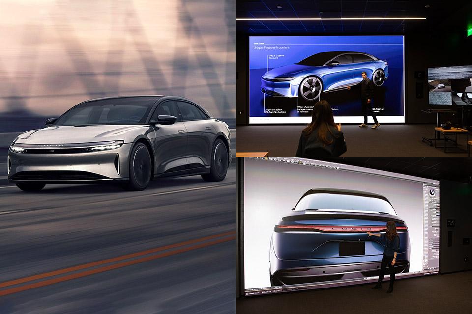 Samsung și Lucid Motors duc designul mașinilor electrice la alt nivel. Cu o tehnologie MicroLED, The Wall oferă capacități vizuale inovative