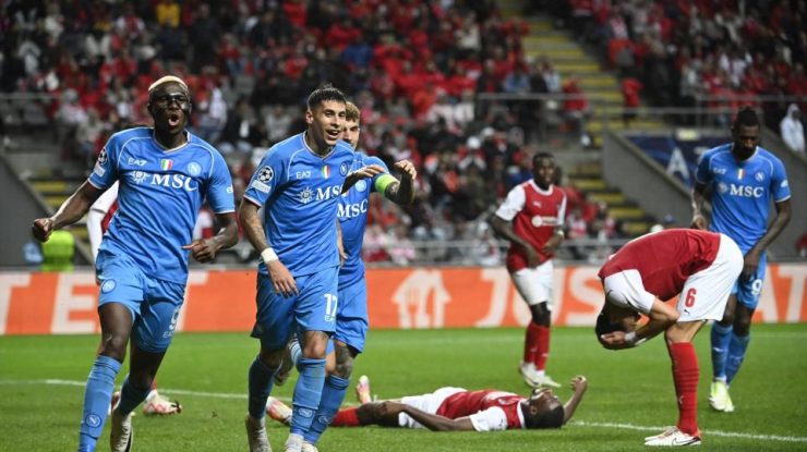 Napoli a învins Braga cu 2-1 după un autogol la finalul meciului. Cum a decurs restul jocului