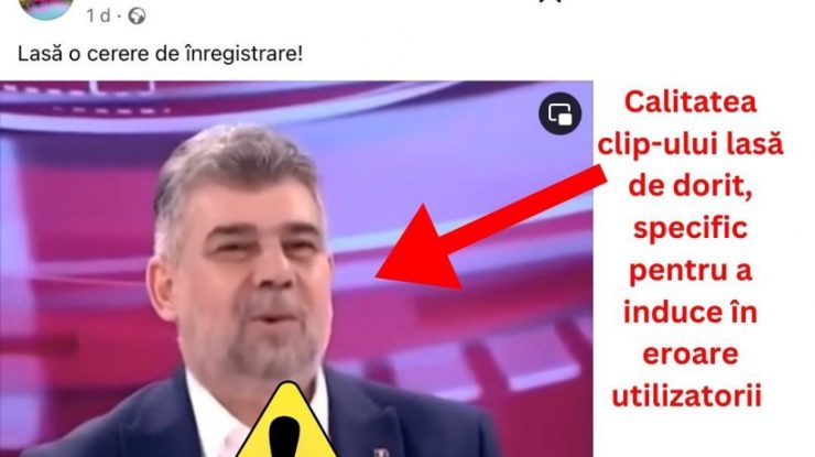 DNSC: Imaginea unor politicieni, inclusiv Marcel Ciolacu, folosită în atacuri de deep fake