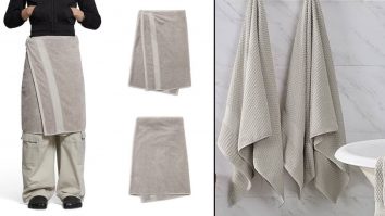 Ne trollează Balenciaga? Brandul de lux lansează o „fustă-prosop” de 925 de dolari