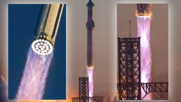 FOTO-VIDEO. Starship oferă imagini uimitoare surprinse în momentul lansării. Cum au format cele 33 de motoare un „mach diamond”
