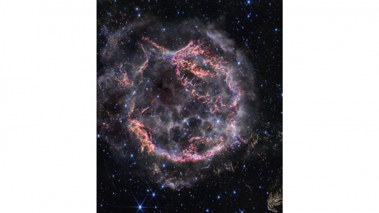 Telescopul James Webb surprinde cea mai clară imagine a unei supernove. Cassiopeia A se află la 11.000 de ani lumină de Pământ