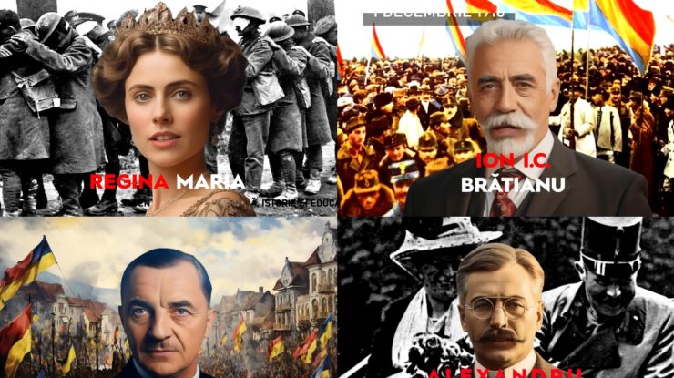 Regina Maria, Iuliu Maniu, I.C. Brătianu și Alexandru Vaida-Voevod, readuși la viață cu ajutorul Inteligenței Artificiale de către echipa Aleph News