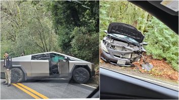 FOTO. Cybertruck-ul de la Tesla, implicat în primul accident făcut public. O Toyota i-a schimbat „sensul de mers”