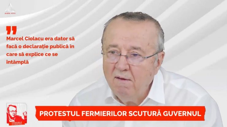 Ion Cristoiu, despre protestele fermierilor: Principala preocupare a lui Marcel Ciolacu a fost compromiterea mişcării, nu rezolvarea problemelor