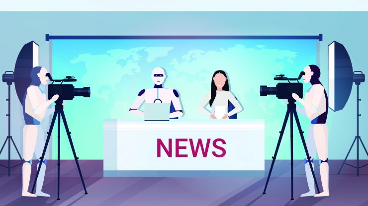Știrile făcute de Inteligența Artificială: Un start-up american va lansa un canal cu prezentatori A.I.