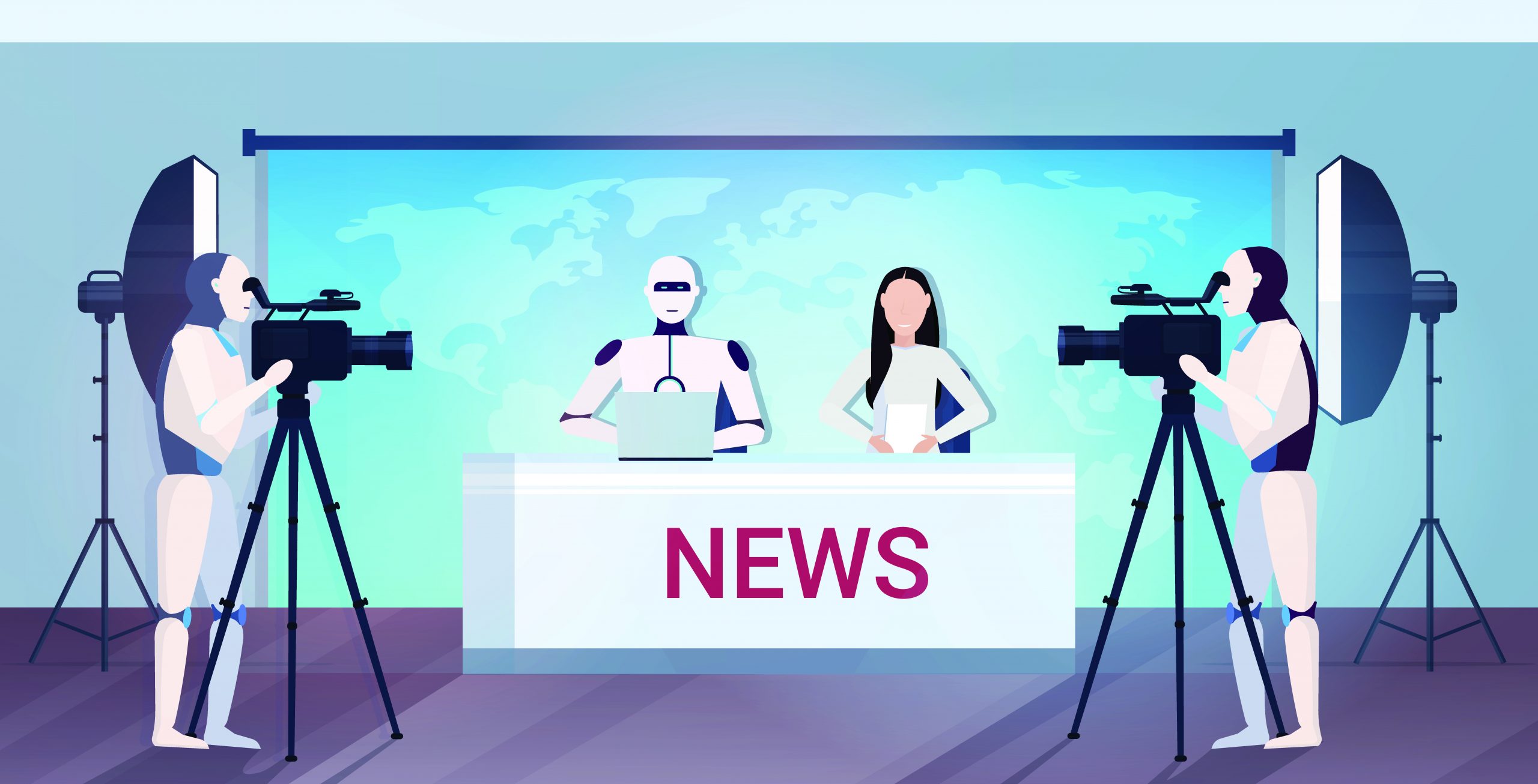 Știrile făcute de Inteligența Artificială: Un start-up american va lansa un canal cu prezentatori A.I.