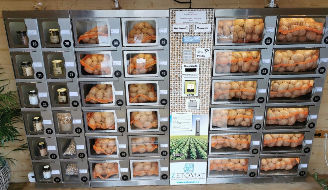 Un fermier a amplasat un automat de cartofi în județul Bihor