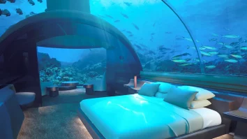 FOTO. Acvariul în care te poți caza. Pentru o noapte la hotelul subacvatic trebuie să plătești 50.000$