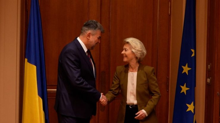 Ciolacu, discuţii cu Ursula von der Leyen despre aderarea completă la spaţiul Schengen şi PNRR