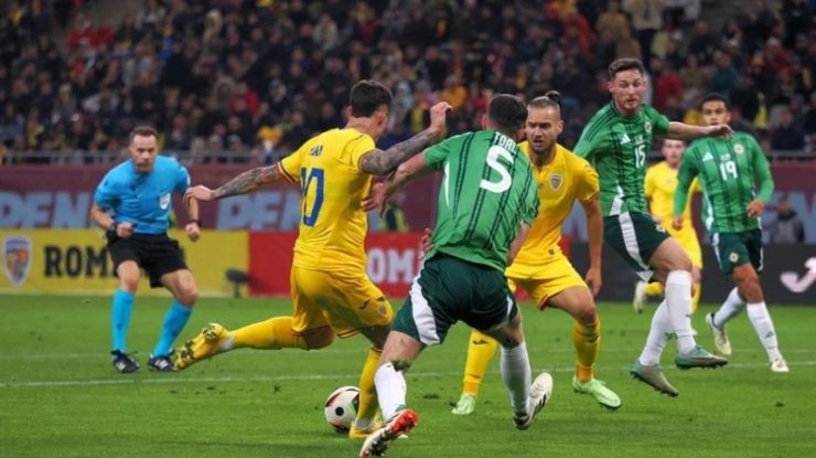 Echipa naţională a României a terminat la egalitate amicalul cu Irlanda de Nord, într-un meci disputat pe Arena Națională