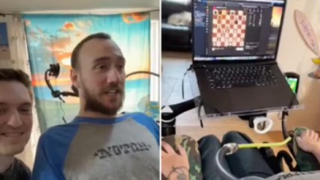 Primul om cu cip Neuralink în creier joacă șah cu ajutorul device-ului. Imagini virale