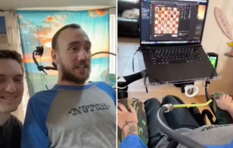 Primul om cu cip Neuralink în creier joacă șah cu ajutorul device-ului. Imagini virale