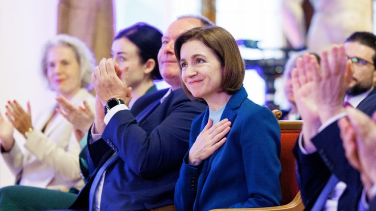 Maia Sandu a primit distincția „Robert Blum pentru Democraţie 2024”. Premiul de 25.000 de euro va fi donat