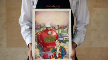 Un desen în acuarelă cu Harry Potter și Piatra Filozofală a atins o sumă record la licitație. Cât a costat lucrarea