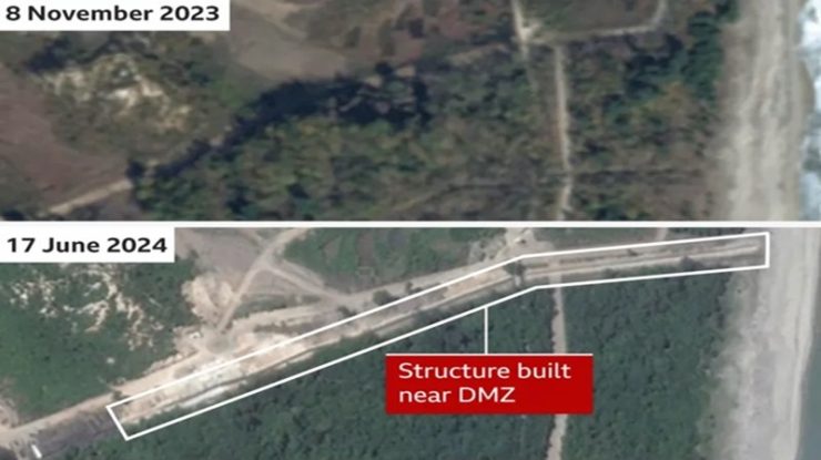 BBC: Coreea de Nord construiește un „zid” la graniță. Ce dezvăluie imaginile din satelit