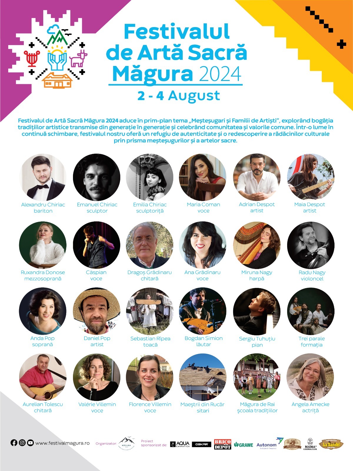 Festival de Artă Sacră Măgura 2024: Meșteșugari și Familii de Artiști – un eveniment care va explora bogăția tradițiilor artistice transmise din generație în generație