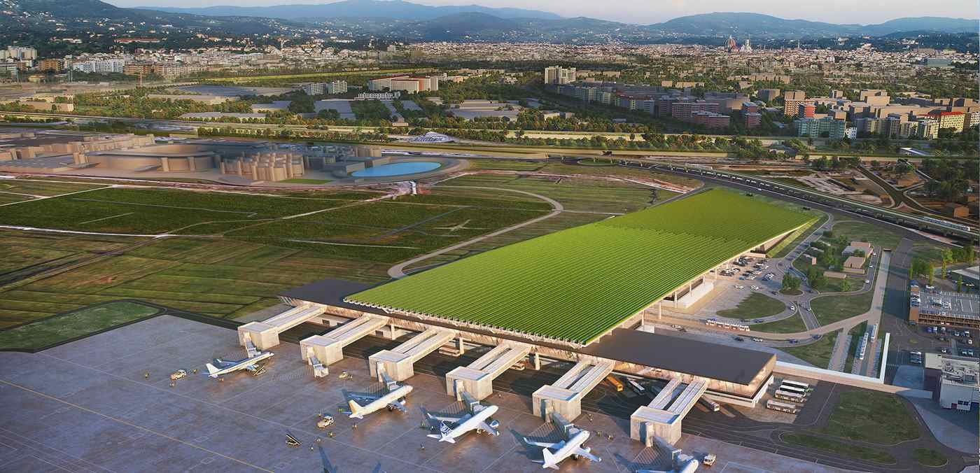 Noul aeroport din Toscana va avea o vie pe acoperiș. O cramă prestigioasă italiană se va ocupa de aceasta și va avea 7.6 hectare