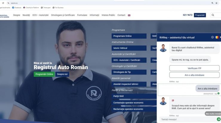 Registrul Auto Român anunţă că a lansat Chatbotul RAReş. Cum te poate ajuta să accesezi mai uşor informaţii tehnice