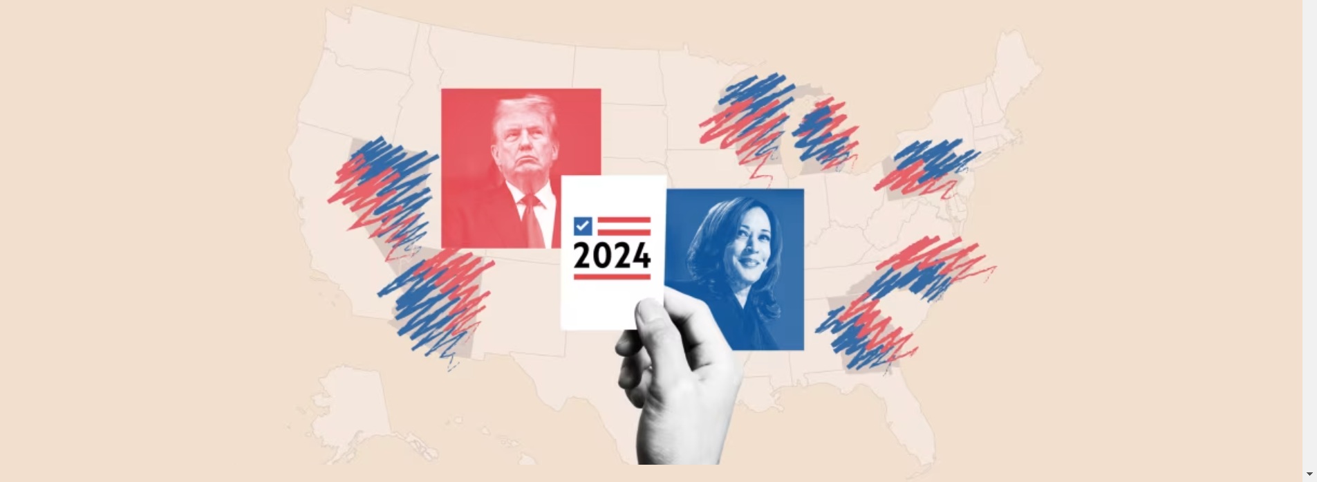 Cele 7 state-cheie în alegerile din SUA din 2024: Trump și Harris se luptă pentru voturile alegătorilor indeciși. Cine are șanse să câștige și unde