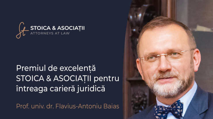 Dedicarea se celebrează: Premiul de excelență pentru întreaga carieră juridică