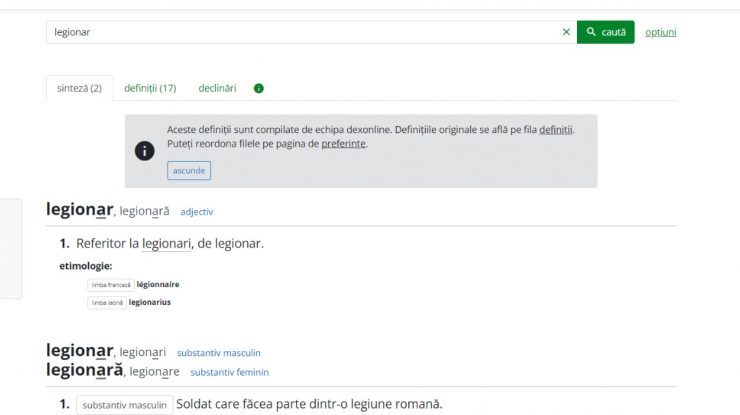 „Legionar” a fost cel mai căutat cuvânt de către români, pe DEX online, în noaptea alegerilor prezidențiale