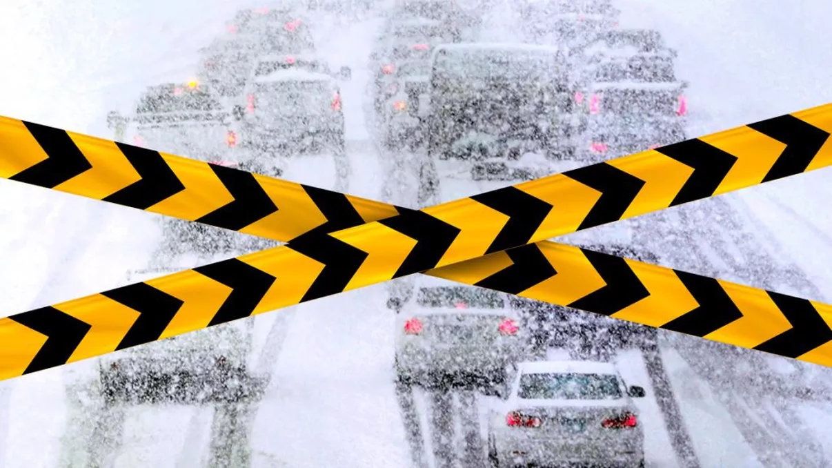 Traficul rutier a fost închis pe autostrada A1 între Sibiu și Boița, din cauza vântului puternic