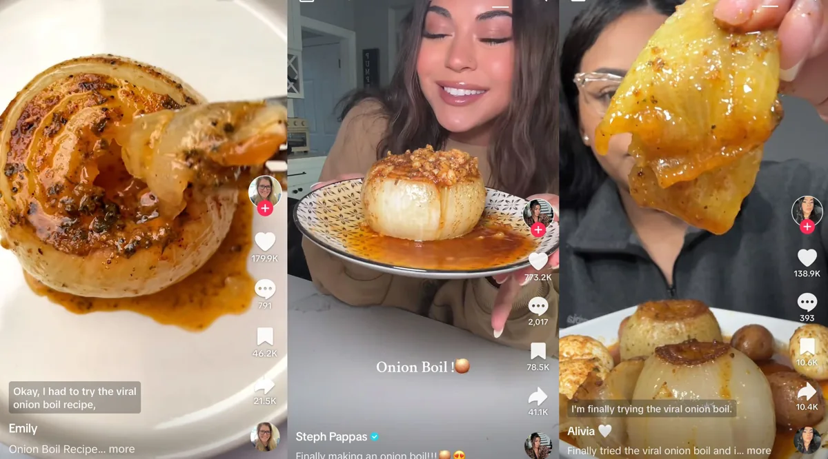 Ce mai gătesc food influencerii de pe TikTok? Videoclipurile cu oameni care prepară mâncare de ceapă au adunat milioane de vizualizări