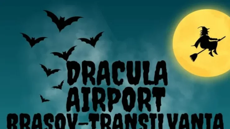 Aeroportul Brașov a intrat în spiritul Halloween-ului și își schimbă numele în Dracula Airport până pe 3 noiembrie