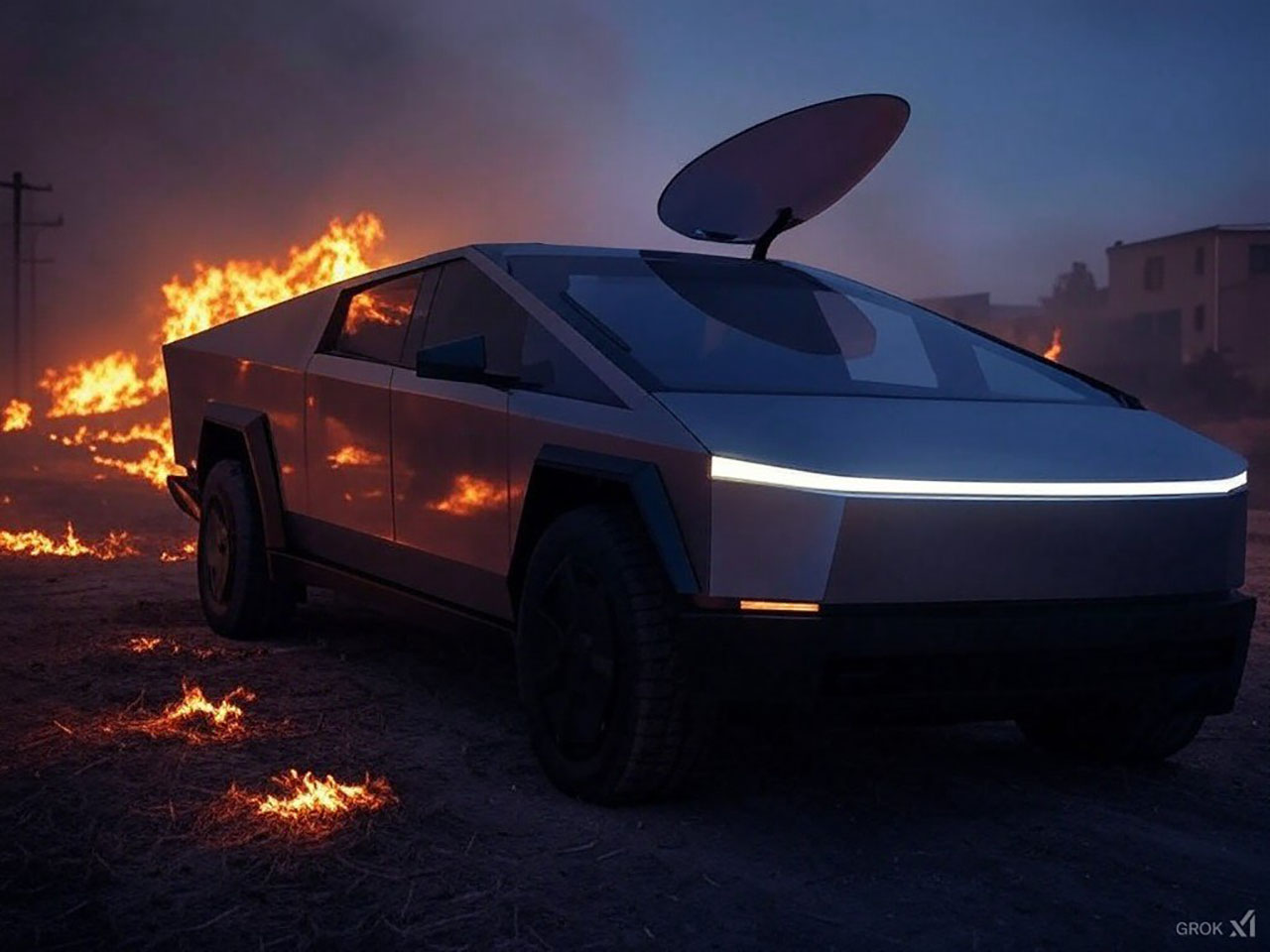 Elon Musk a trimis Cybertruck-uri pentru oamenii afectați de incendiile din California. Care este situația în LA