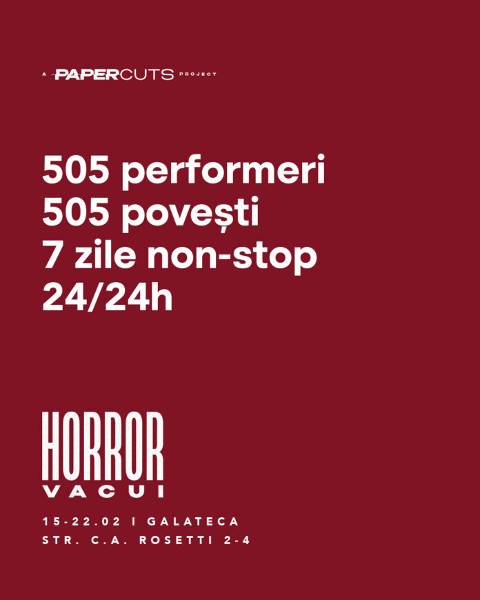 Horror Vacui: Maraton teatral despre abandonul copiilor, la Galeria Galateca. Diana Cavaliotti: „O mână de oameni își pun sufletul în ceva extrem de greu”