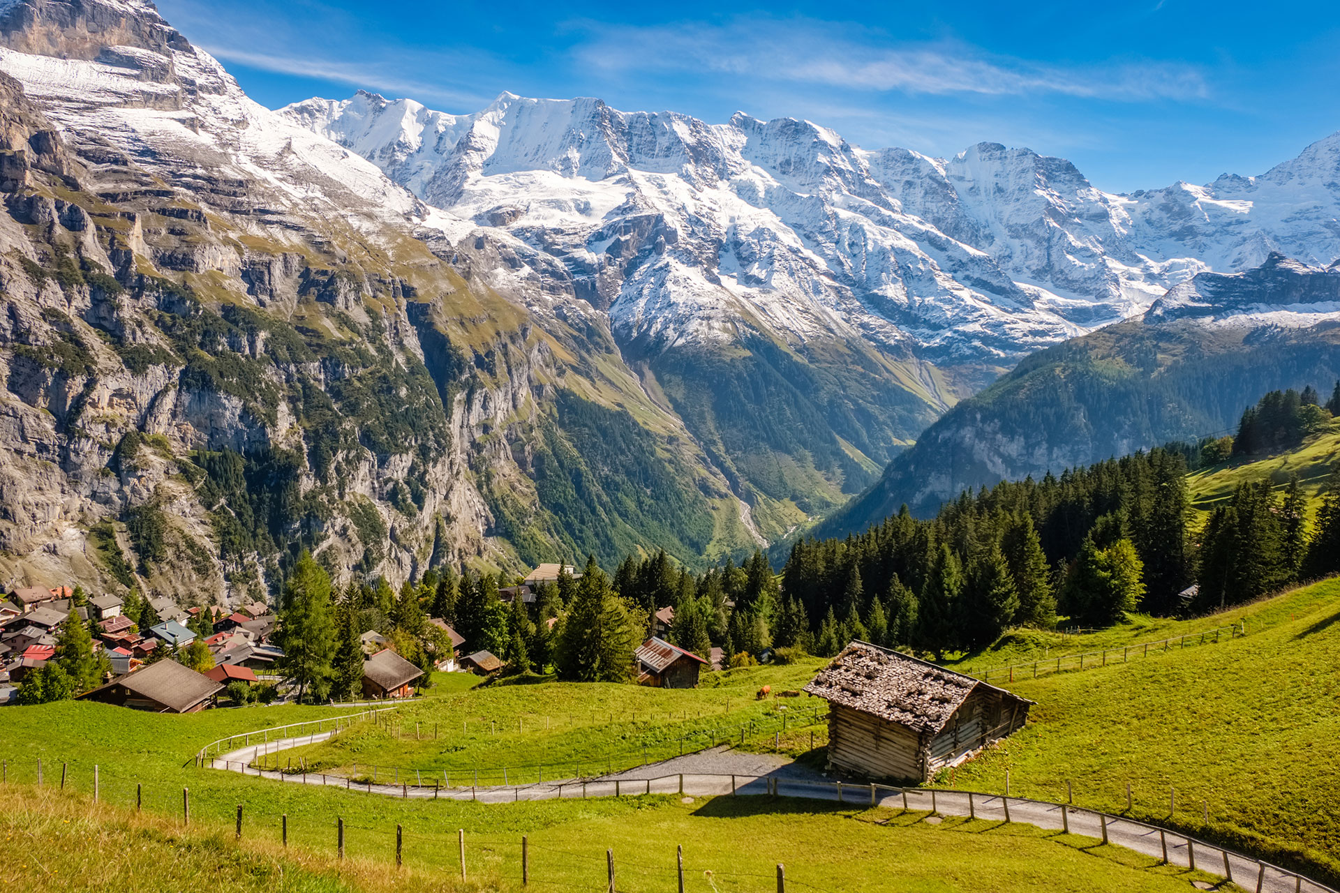 Mürren este satul elvețian fără mașini: te bucuri un refugiu alpin unic