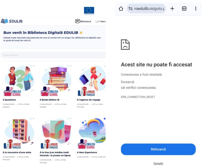 Cine vrea carte, n-are parte. Cadrele  didactice reclamă faptul că Biblioteca Școlară Virtuală nu poate fi accesată de către profesori și elevi