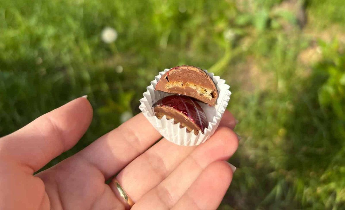 Laura Hizo a creat praline cu brânză de burduf învelite în ciocolată. „Vrem să aducem un plus de valoare clienților care gustă produsele”