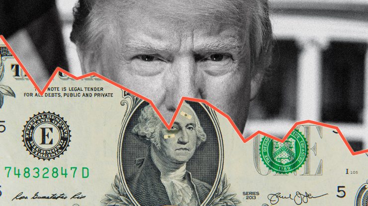 Dolarul a scăzut la cel mai jos nivel din ultimii trei ani față de Euro. Războiul tarifar al lui Trump provoacă unde de șoc pe piețele globale