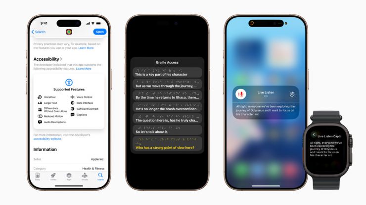 Apple lansează noi funcții pentru persoanele cu deficiențe de vedere sau auz: Subtitrări live,  Personal Voice