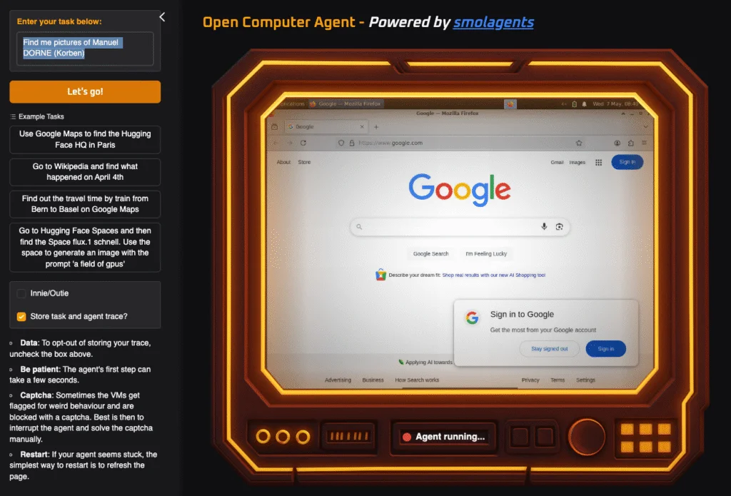 Un nou agent A.I. te scutește de căutările pe net. Open Computer Agent poate face rezervări, căuta informații și lansa aplicații online