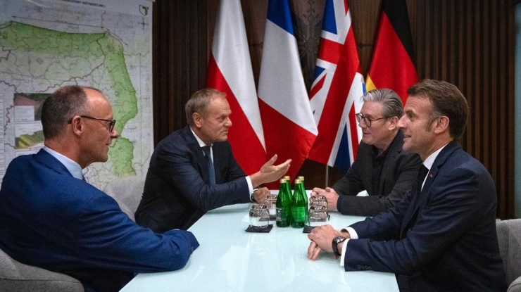 Liderii din Marea Britanie, Franța, Germania și Polonia ajung Kiev pentru a susține încetarea focului de 30 de zile