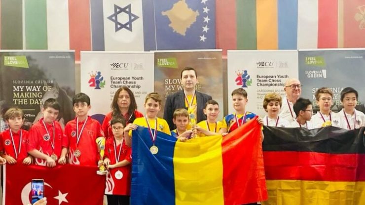 Echipa României ocupă primul loc la Campionatul European de Șah pentru tineret pe echipe la categoria sub 12 ani