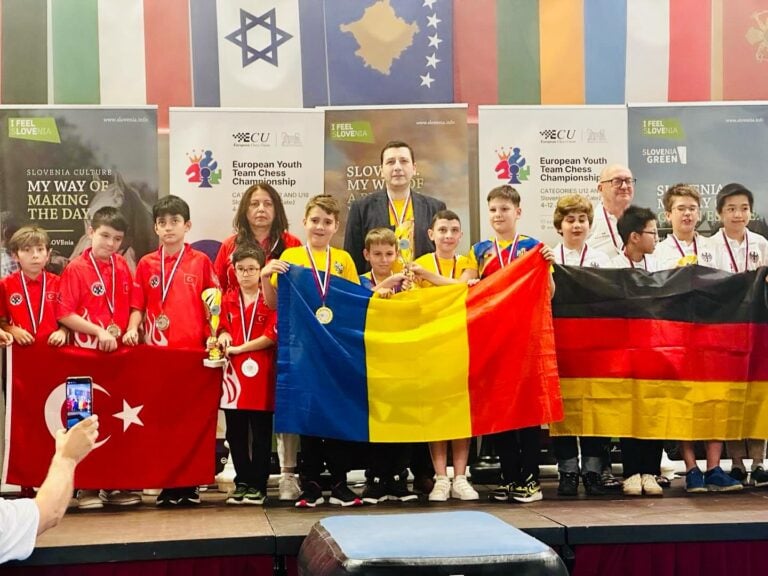 Echipa României ocupă primul loc la Campionatul European de Șah pentru tineret pe echipe la categoria sub 12 ani