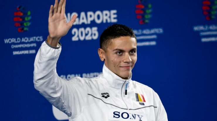 David Popovici s-a calificat cu cel mai bun timp în semifinala de la 100 m liber