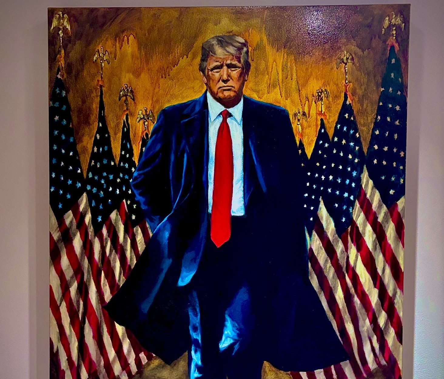 Un nou portret al lui Donald Trump a fost expus la Casa Albă. Cum este ipostaziat Președintele SUA, după întâlnirile cu Putin și Zelenski