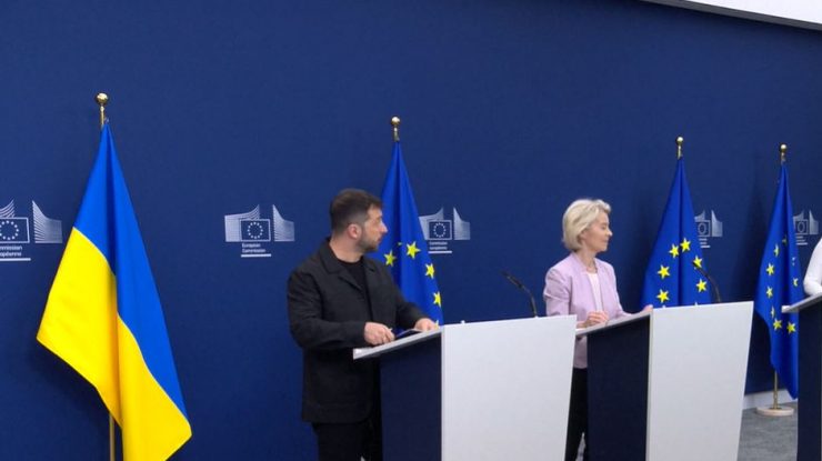 Zelenski și Ursula von der Leyen țin o conferință de presă comună la Bruxelles, înainte de negocierile cu Trump de la Casa Albă: „Avem nevoie de America de partea noastră. Încetarea focului e esențială”